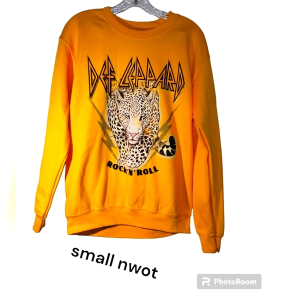 Def Leppard Other - Def Leppard '81 USA Tour Date Sweatshirt S Orange Reproduction nwot